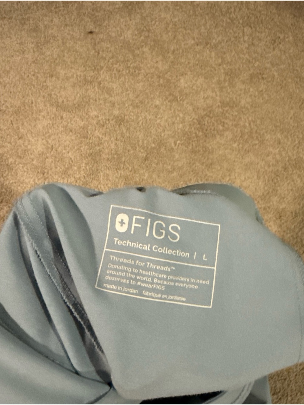 FIGS Dusty Blue Limited edition Catarina Scrub Top, Zamora Jogger Scrub Set - Picture 6 of 7